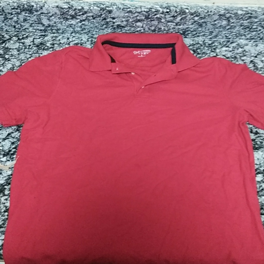Red Collared t-shirt Large